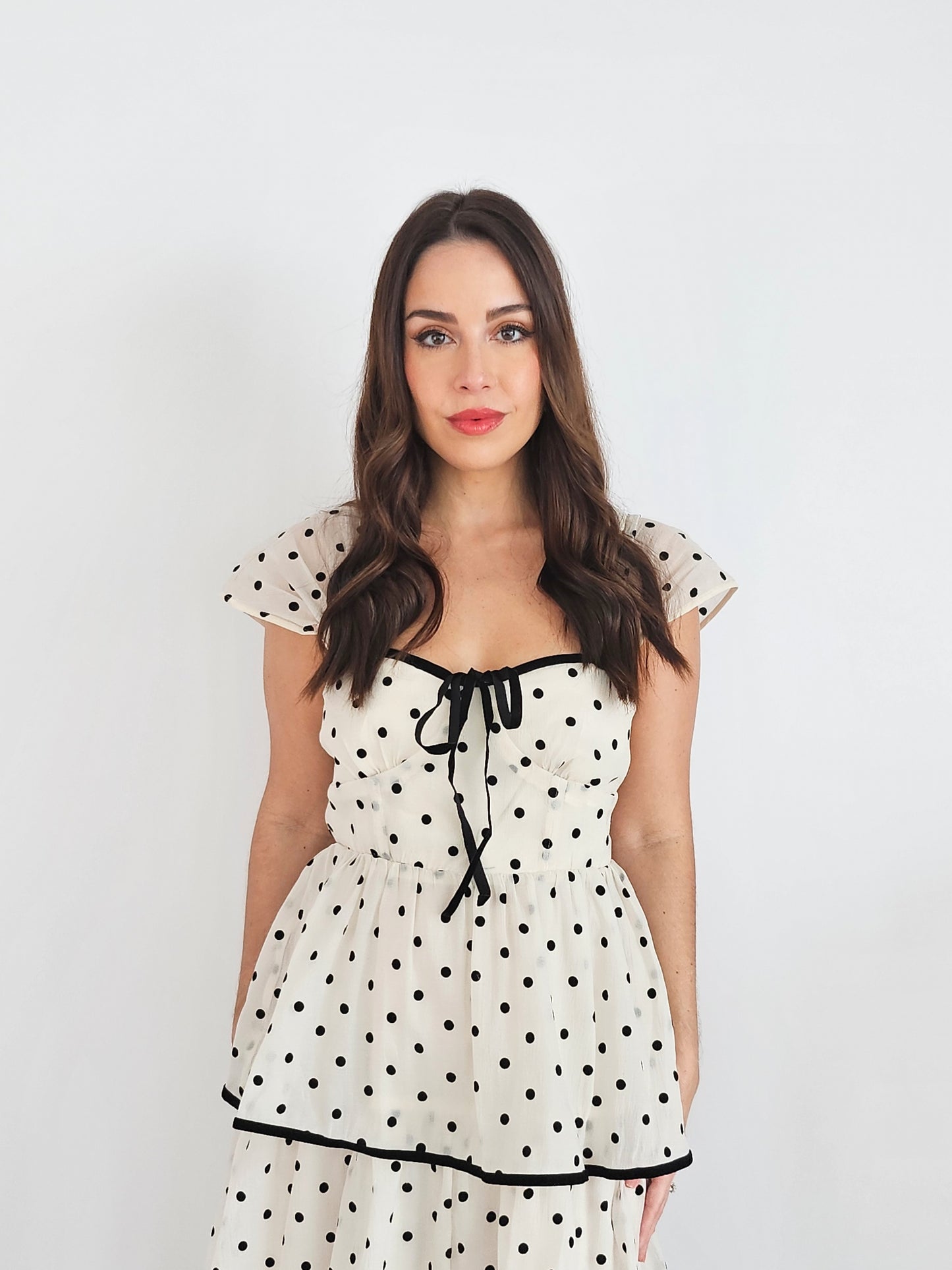 POLKA DOT MIDI DRESS
