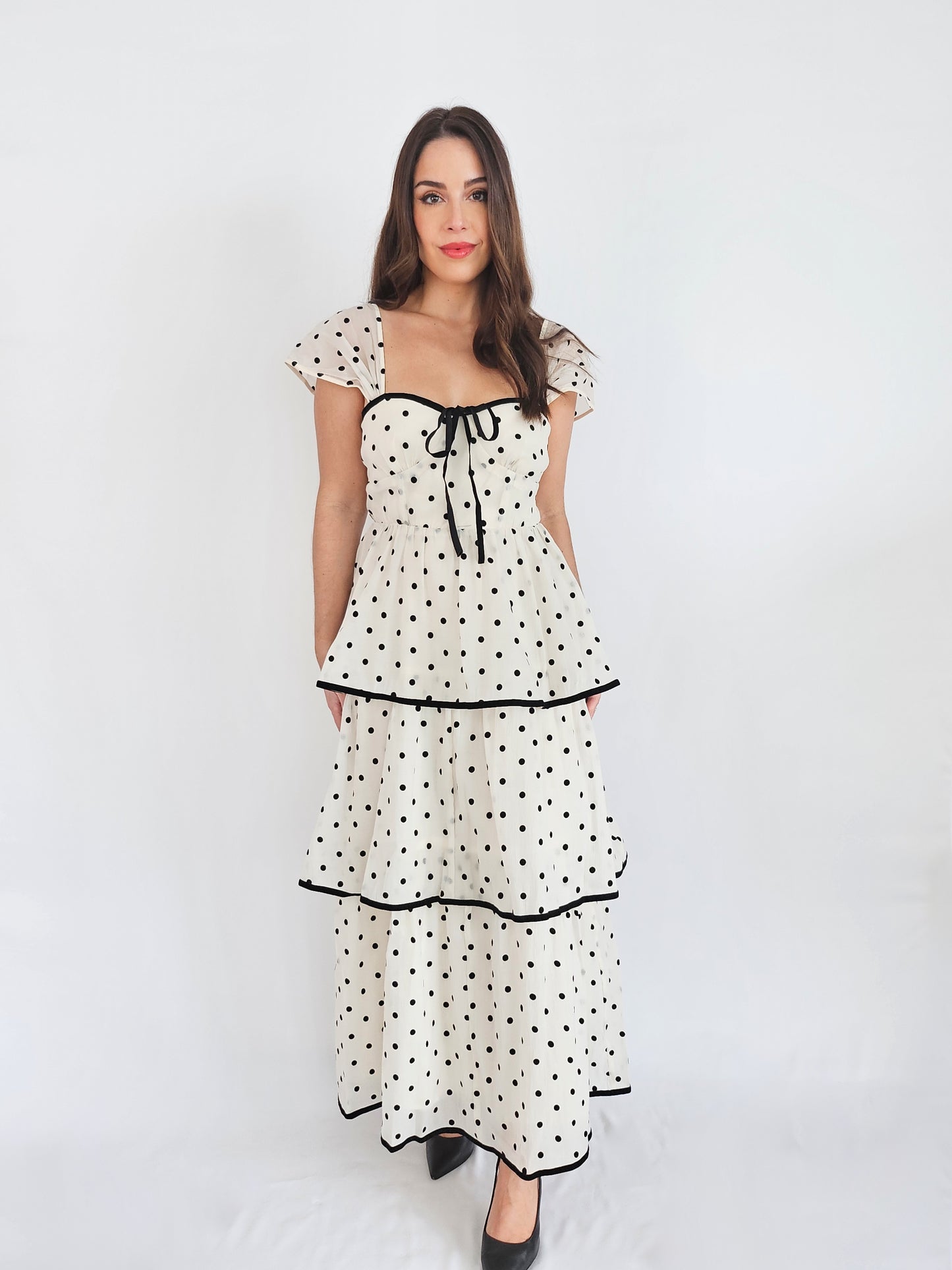POLKA DOT MIDI DRESS