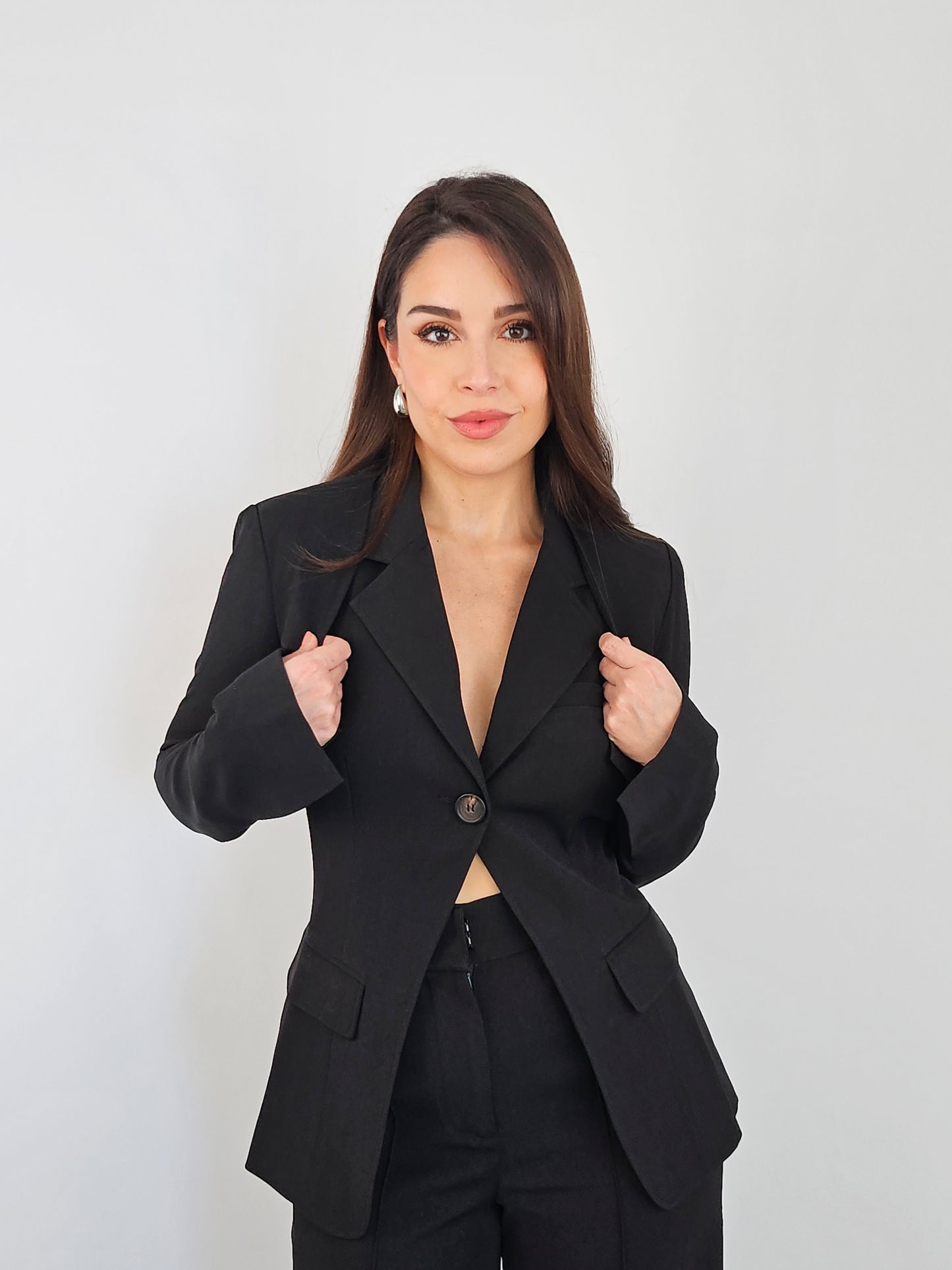 TWO PIECE BLACK BLAZER SET