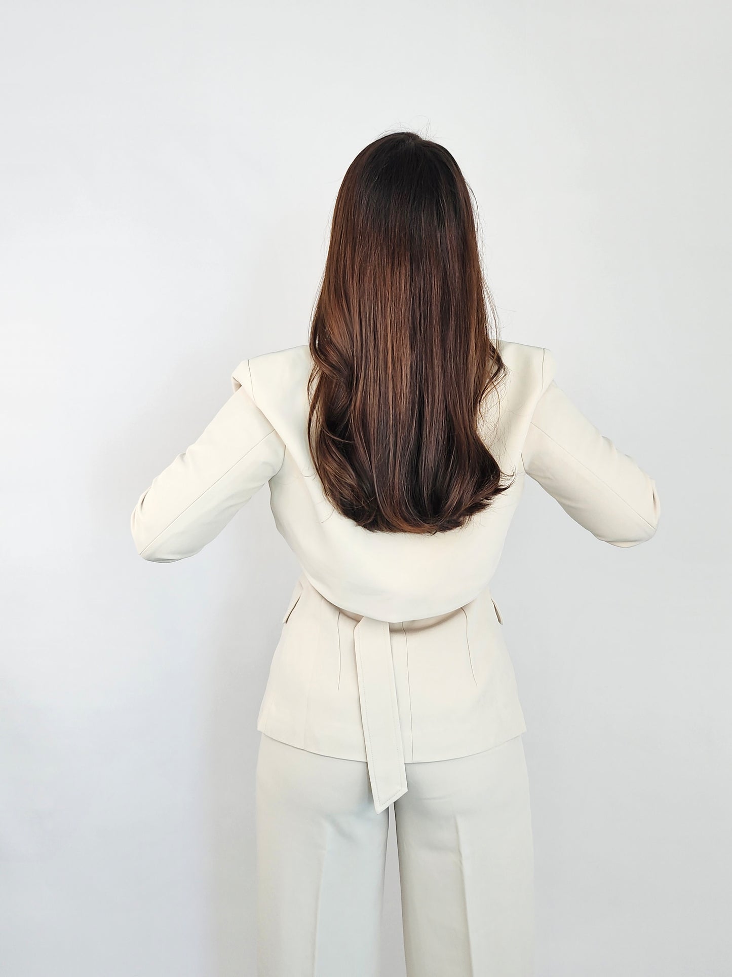TWO PIECE CREAM BLAZER SET