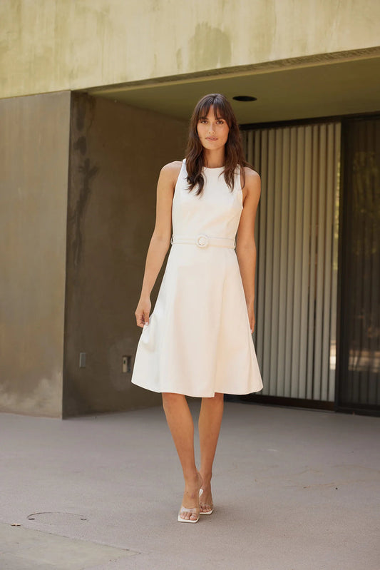 Amiee Racerback Vegan Leather Dress