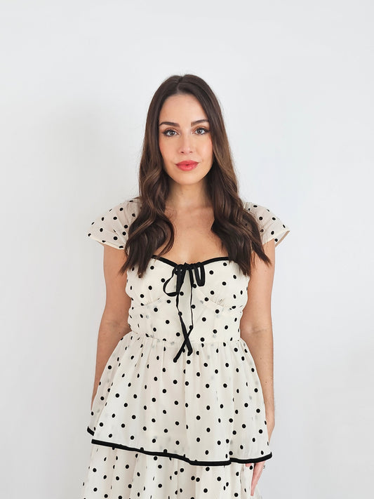 POLKA DOT MIDI DRESS