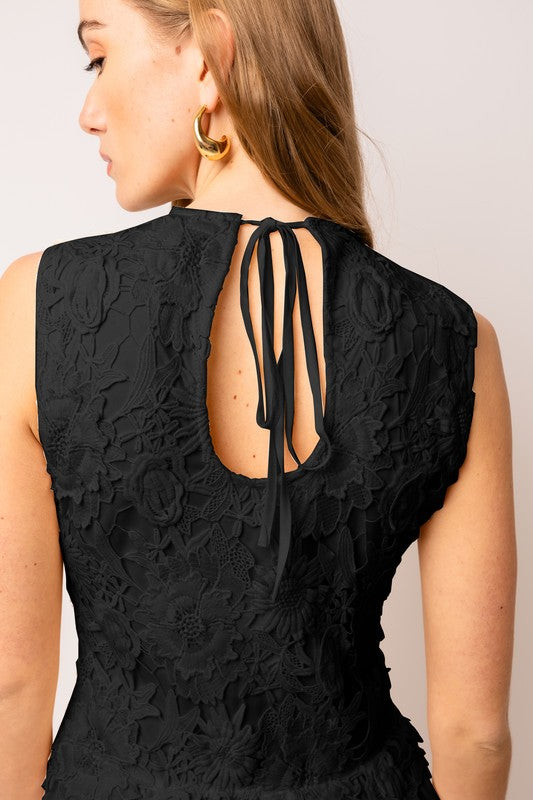 Amy Lynn Frida Sleeveless Crochet Mini Dress