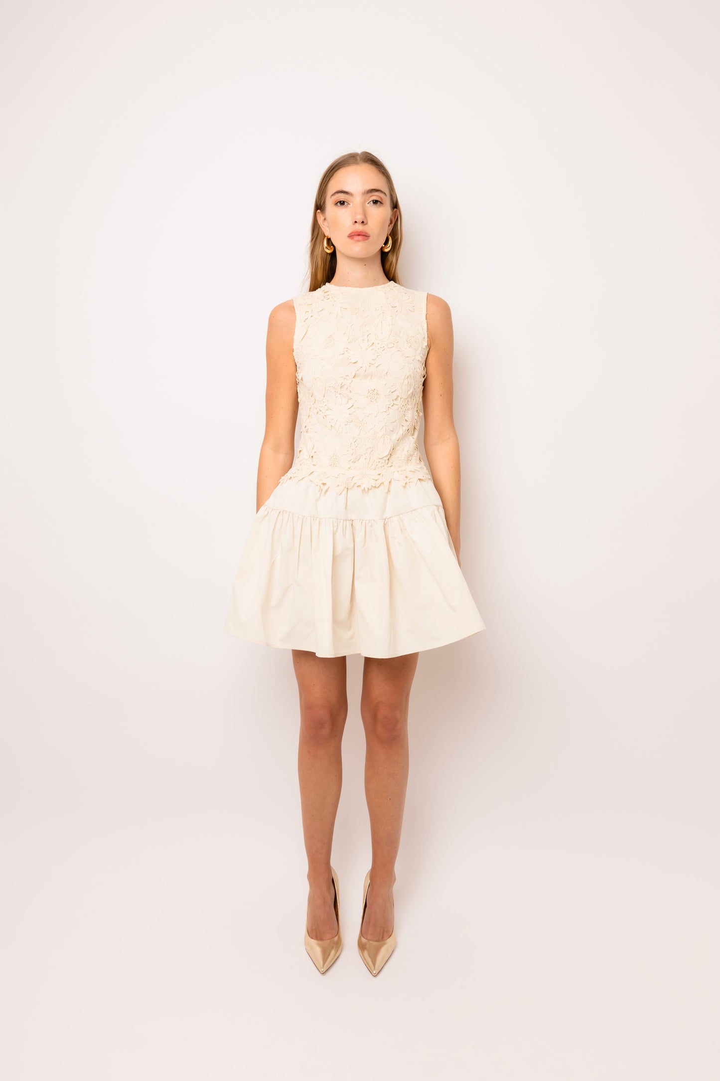 Amy Lynn Frida Sleeveless Crochet Mini Dress